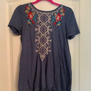 Johnny Was embroidered tee